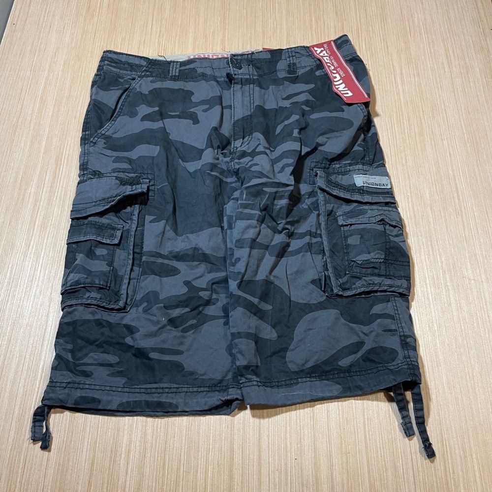 Unionbay Cargo Shorts Mens Black Camo Tactical Utility Y186W8N Size 38 NWT